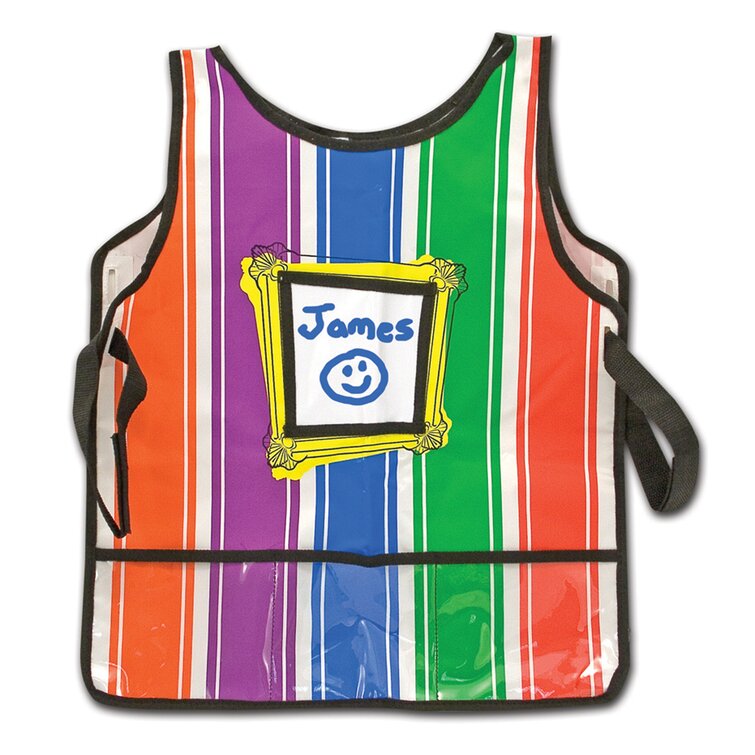 Children's art smock with pocket, sleeveless kitchen, artist's painting  apron