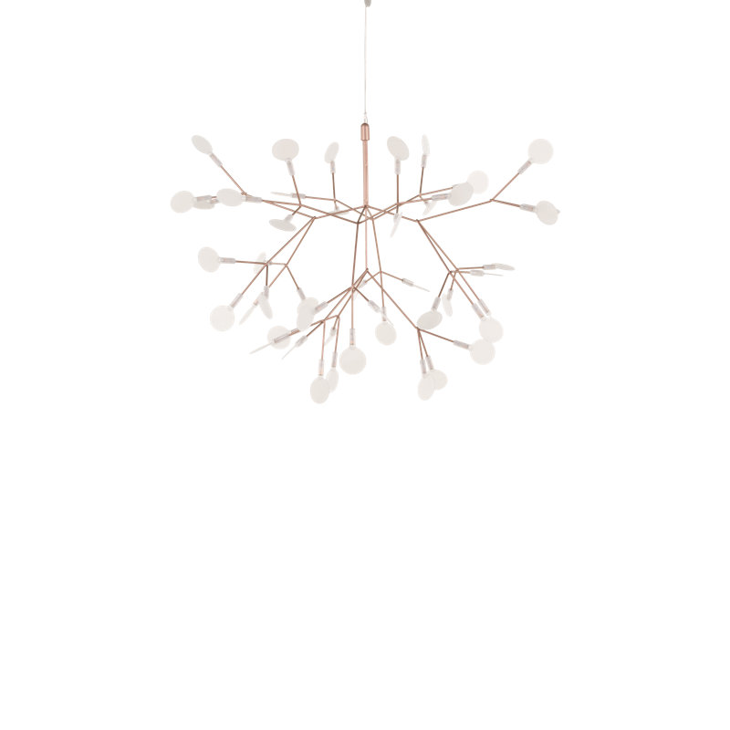 Heracleum III LED Chandelier, 157.5", 20.9" H x 28.3" W x 28.3" D, Copper