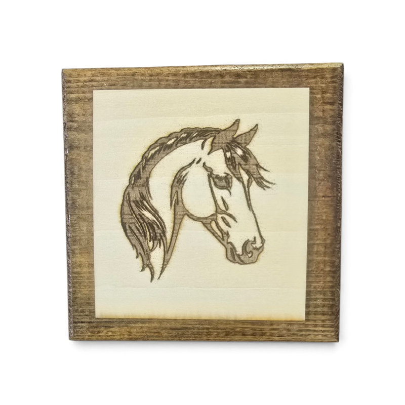 Plaque murale de camée cheval