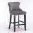 Velvet Upholstered Bar Stool Chair Set of 2-1330648764