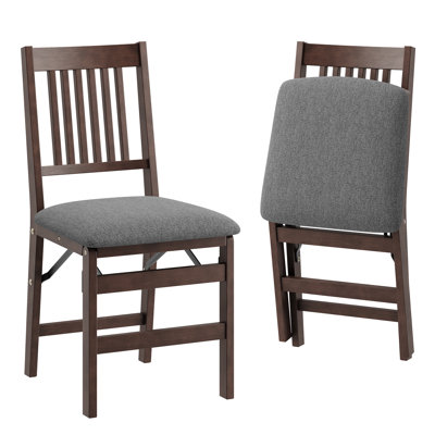 Chaises de salle à manger pliantes rembourrées et empilables avec structure en bois massif, sans assemblage