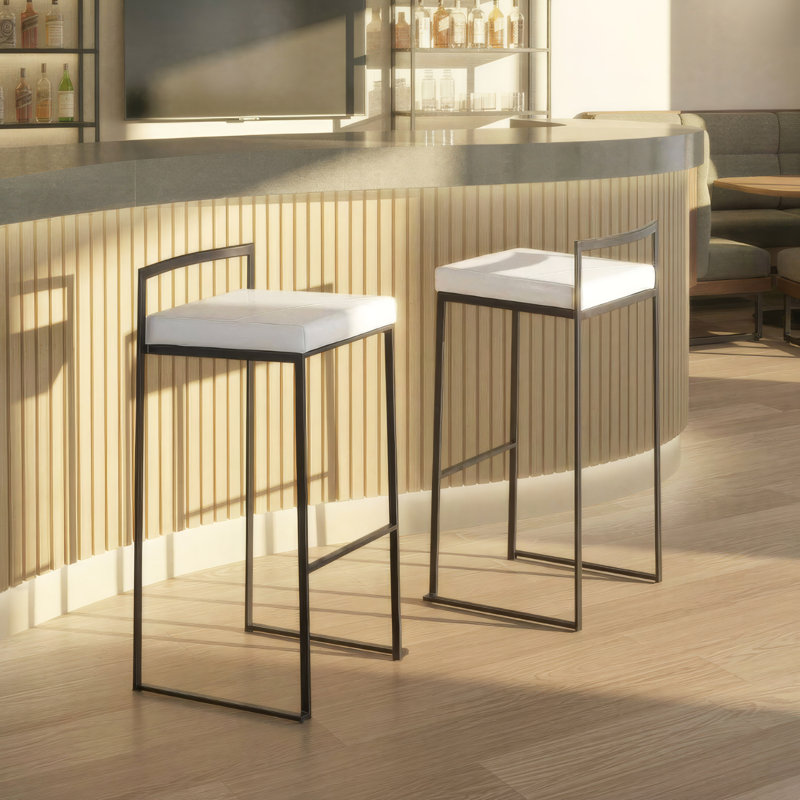 Tabouret de bar et de comptoir Ernestine, Velours vert, Doré, Tabouret de comptoir (siège d'une hauteur de 27 p