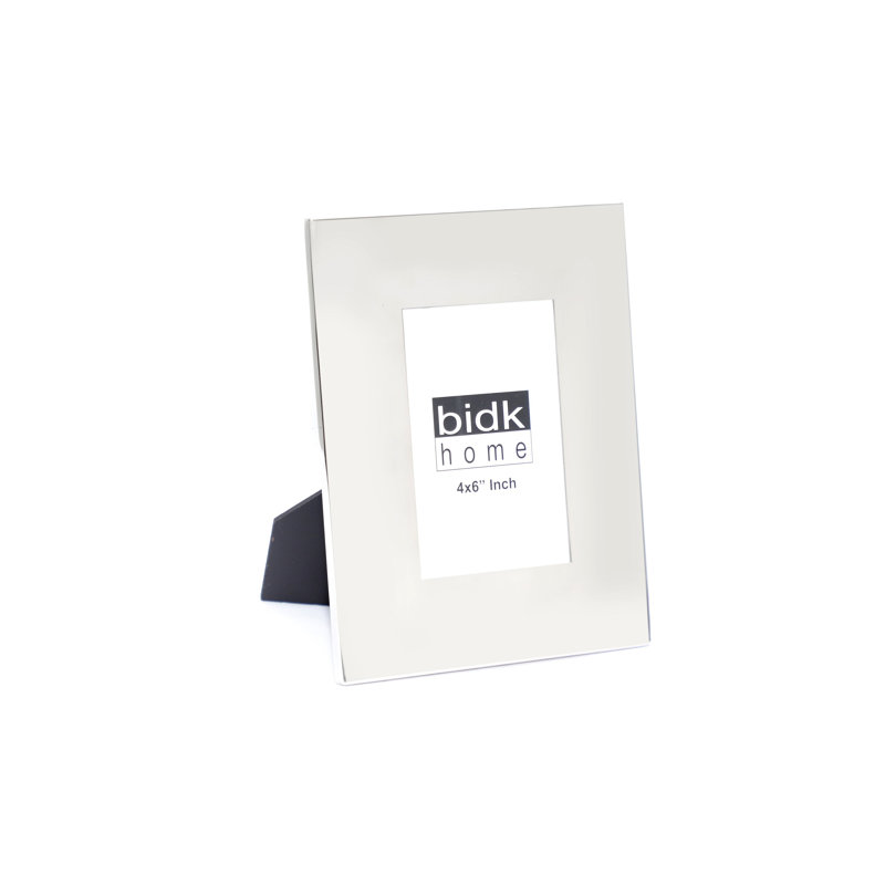 Cadre photo en acier inoxydable doré 4 x 6, Argent argent, 4 po x 6 po