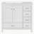 36" White Bathroom Vanity with Ceramic Sink