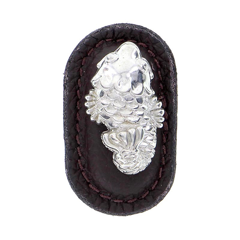 Pollino Novelty Knob, Brown, Polished Nickel
