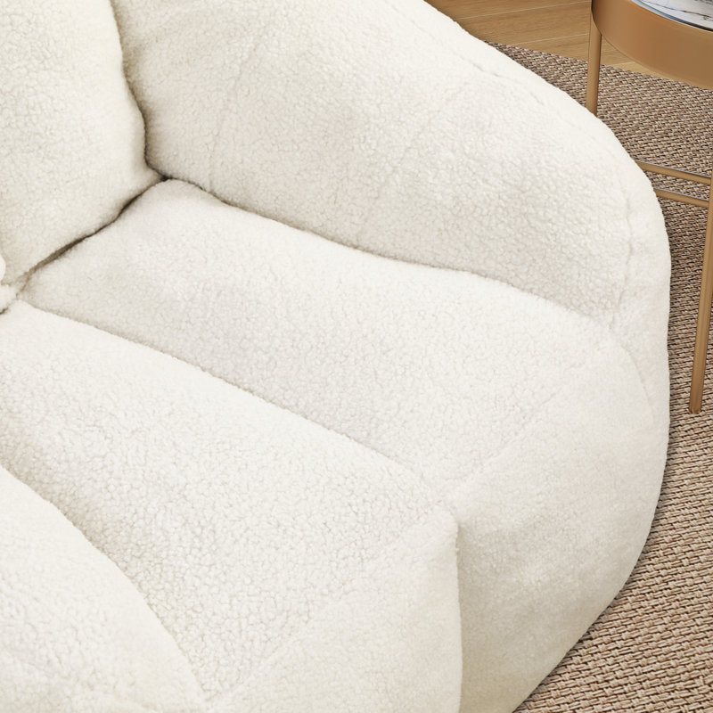 Fauteuil à billes, fauteuil de plancher moderne, Ourson blanc