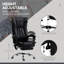 Fauteuil de bureau chauffant 6 points, chauffant, réglable, noir, réglable, noir, avec tissu chauffant et respirant