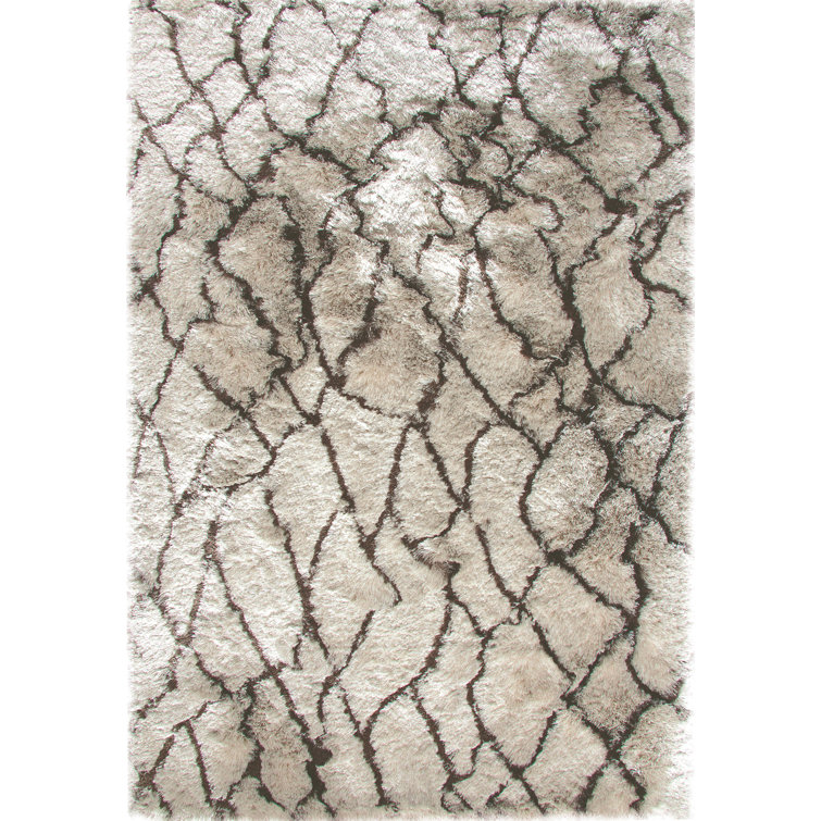 Tapis de zone argenté/brun Cordell