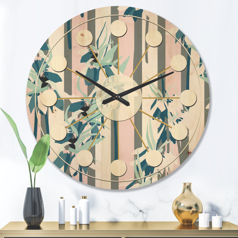 Horloge murale rétro Mid-Century, Grand