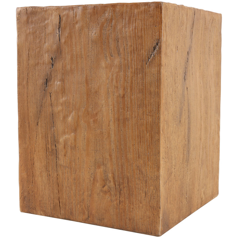Ahearn Square Mango Outdoor Side Table , 14.25'' in. W 14.25'' in. D, Brown