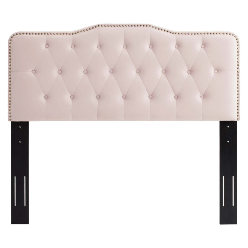 Modway Sophia Tufted Performance Velvet Headboard, King, Pink