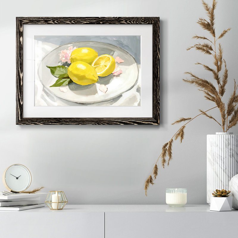 Citrons sur une assiette I, Noir