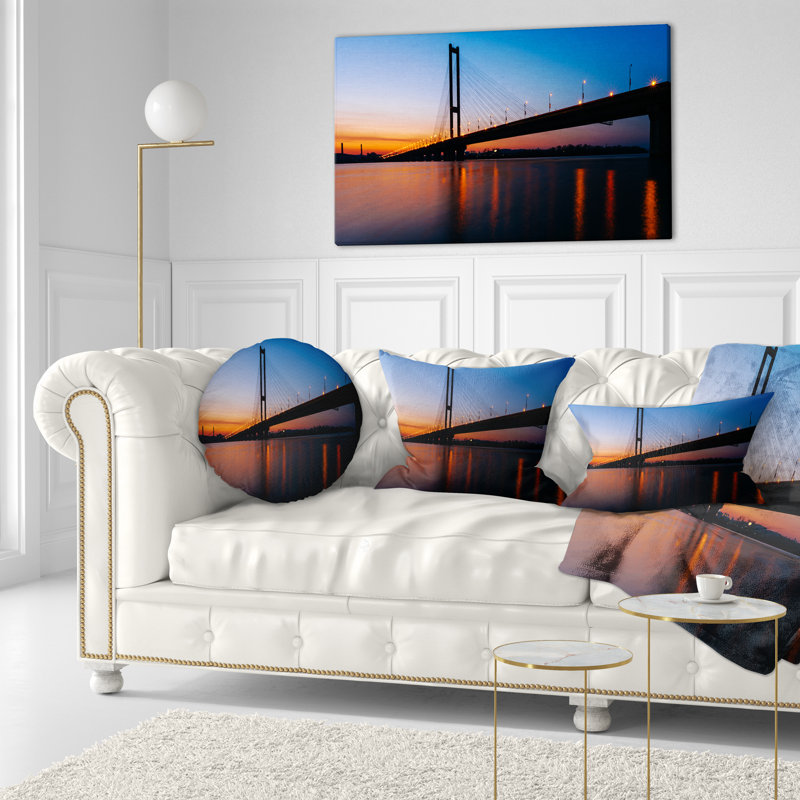 Coussin lombaire en kiev cityscape southern bridge