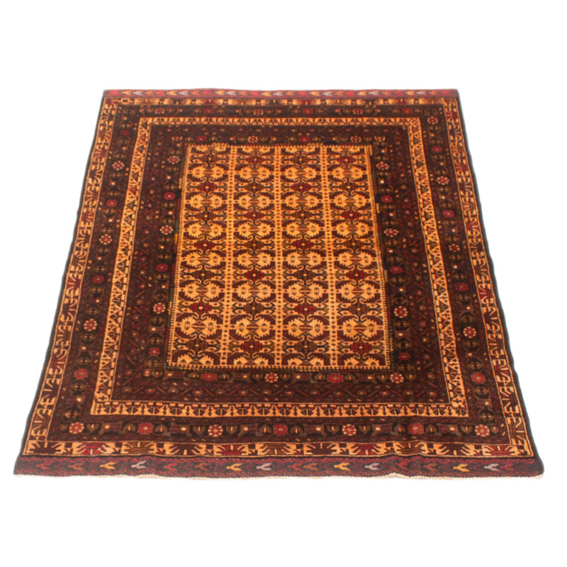 Tapis orange Teimani 4 pi 2 po x 6 pi 3 po