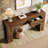 63-Inch Wooden Foyer Table With With 2 Hidden Drawers-393682073