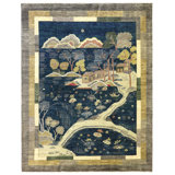 New Turkmen Afghan One-of-a-Kind Rectangle 9'3" X 11'8" Area Rug
