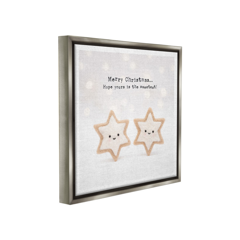 "Christmas Cookie Expression" par Lemon & Sugar sur toile, Cadre flottant gris lustré, H 25 po x l 25 po