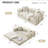 Addisin King-Size Foldable Sleeper Sofa Bed – Convertible Compression Mattress Couch with 2 Removable Bolster Armrests & 2 Pillows-824497883
