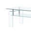 Table basse moderne à 2 niveaux en verre trempé avec tablette de rangement | Table centrale peu encombrante pour le salon et les petits espaces-1311212029