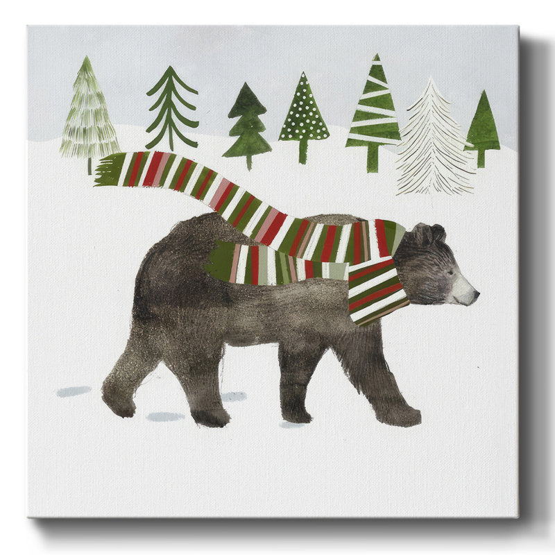 Woodland Christmas I - Toile tendue avec châssis, H 16 po x l 16 po x P 1,5 po
