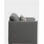 Chaise en lin gris anthracite Laurissa avec 3 coussins
