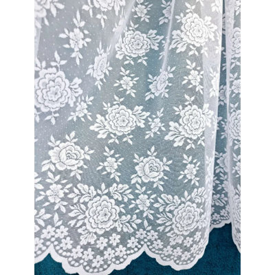 Floral Ruffled Cafe Curtain