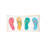 Gervais 4 Flip Flops Embroidered Throw Pillow