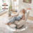 360° Swivel Velvet Recliner Chair Oversized With Mobile Phone Holder-833740516