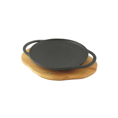 Lava Enameled Cast Iron Skillet 10 inch-Wok with Beechwood Service Platter -  LAVA CAST IRON, LV ECO SK 20 T7 K4