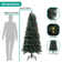 Traditional Pencil Christmas Tree with Lights, Slim Tree Prelit with Metal Stand