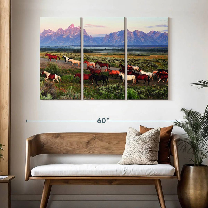 Chevaux de ferme Alvord Teton, H 32 po x l 50 po