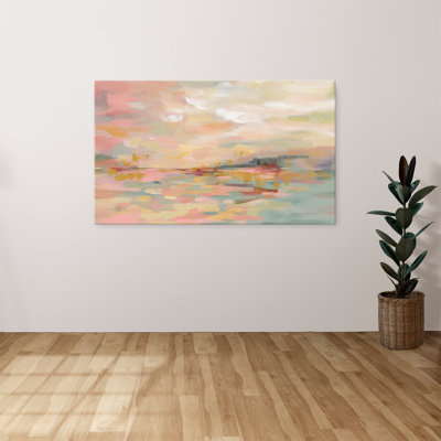 "Pink Waves" by Silvia Vassileva Print on Canvas