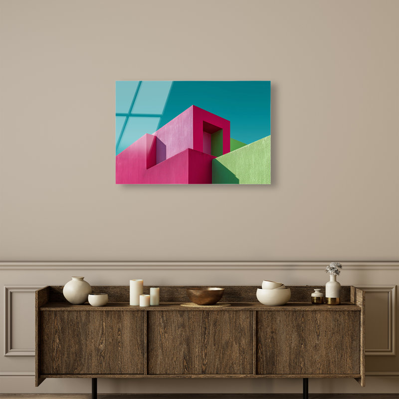 Aquamarine Angle II Print by Oliver Gal, 36"H x 24"W, High-Gloss Acrylic Print