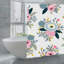 Rideaux de douche roses et bleus à motif floral pour salle de bain, l 71 po x L 71 po