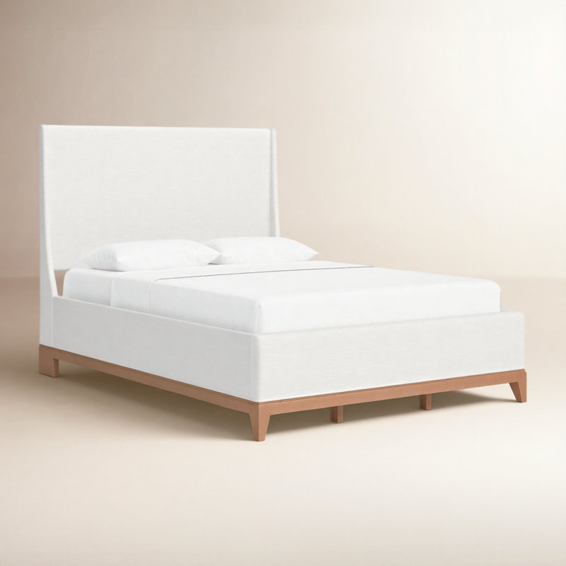 Mya Upholstered Standard Bed, Queen, Brown