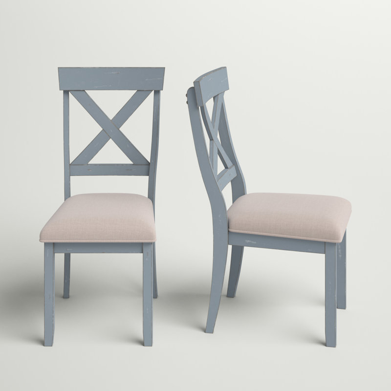 Fauteuil Daian, Bleu / beige