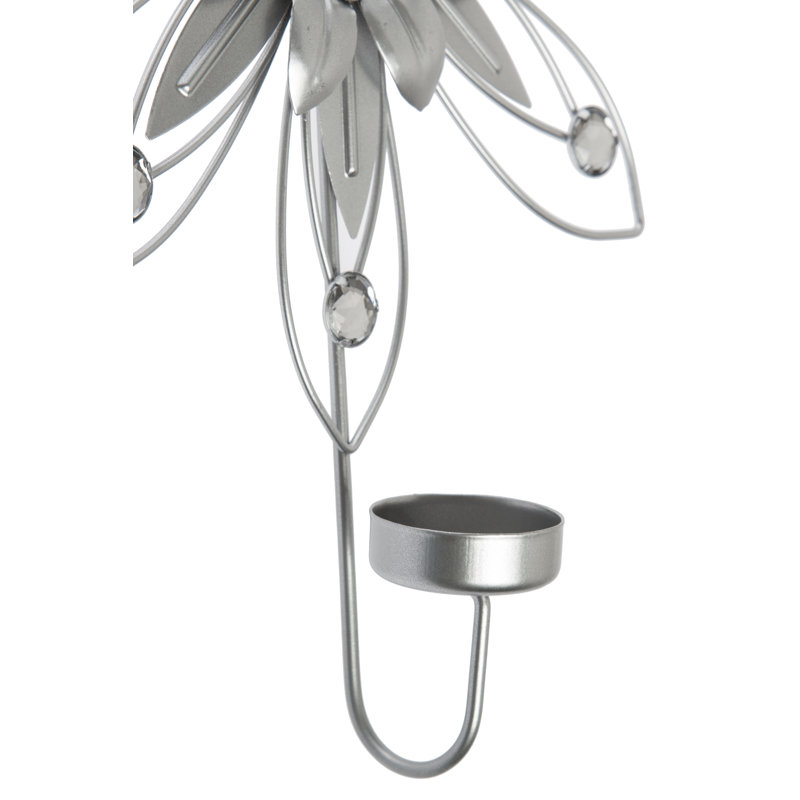 4 Piece Metal Wall Wall Sconce Set, Silver