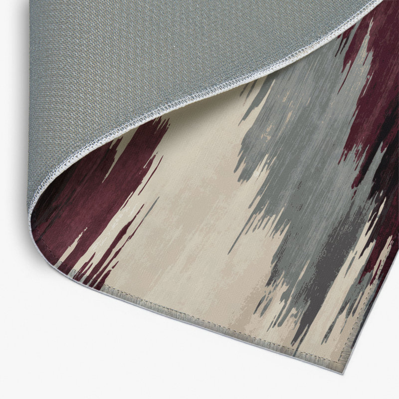 Tapis intérieur et extérieur brun Watercolor, Rectangulaire 8 pi x 10 pi