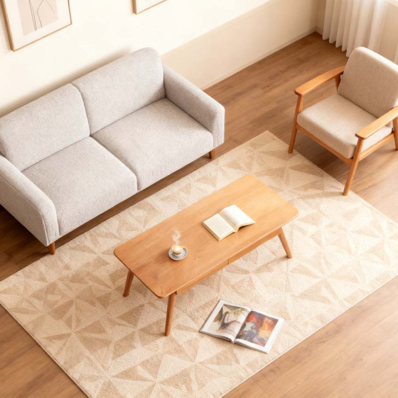 Table centrale Table basse 100% bois massif, H 17,72 po x L 39,37 po x l 19,69 po