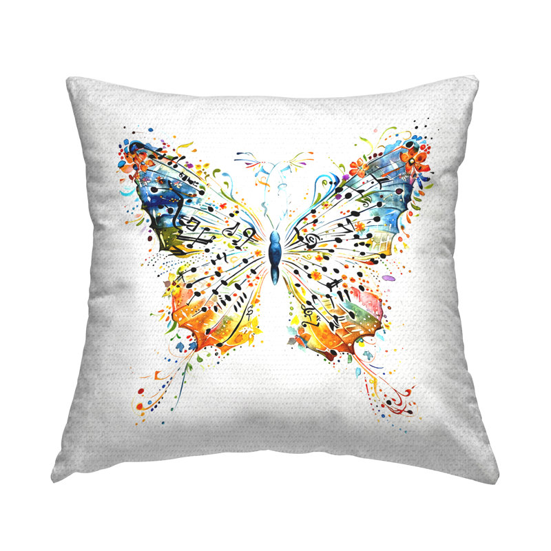 Coussin extérieur Musical Butterfly Wings