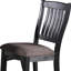 Chaise haute pour parc d'enfant gris foncé, assise en tissu, structure en bois, 41,3 po x 17,92 po x 22,53 po