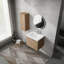 Meuble-lavabo mural moderne avec lavabo et armoire de rangement latérale Modern-398965305