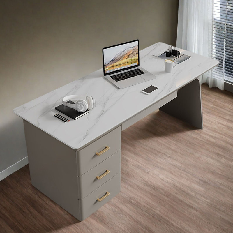 Bureau moderne en ardoise, H 29,5 po x l 70,9 po x P 27,6 po, Kaki