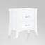 Table de chevet blanche avec deux tiroirs pour la chambre 2 dans un intérieur élégant