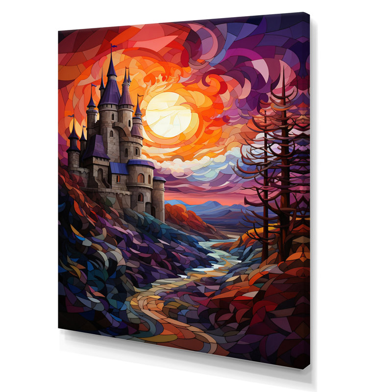 Château de châteaux des nuages I sur toile, H 20 po x l 12 po x P 1 po, Toile tendue
