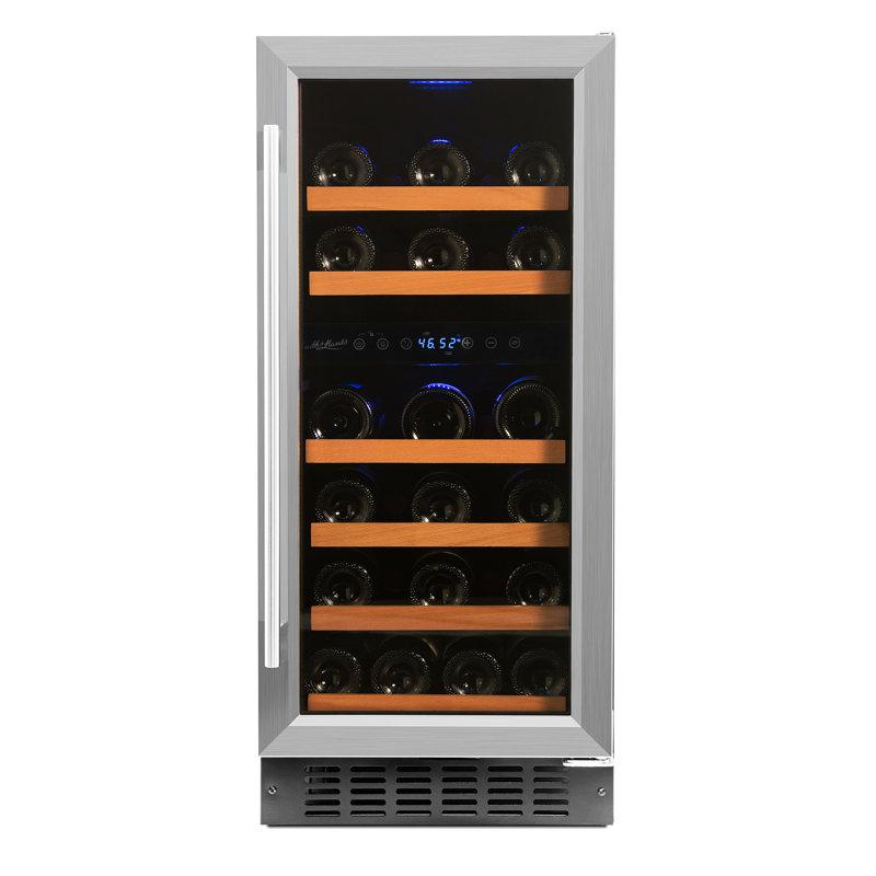 Smith & Hanks Dual Zone 15'' 32 Bottle Wine Refrigerator with Reversible Door