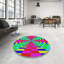 Tapis rouge/vert/bleu tissé à la machine-309613371