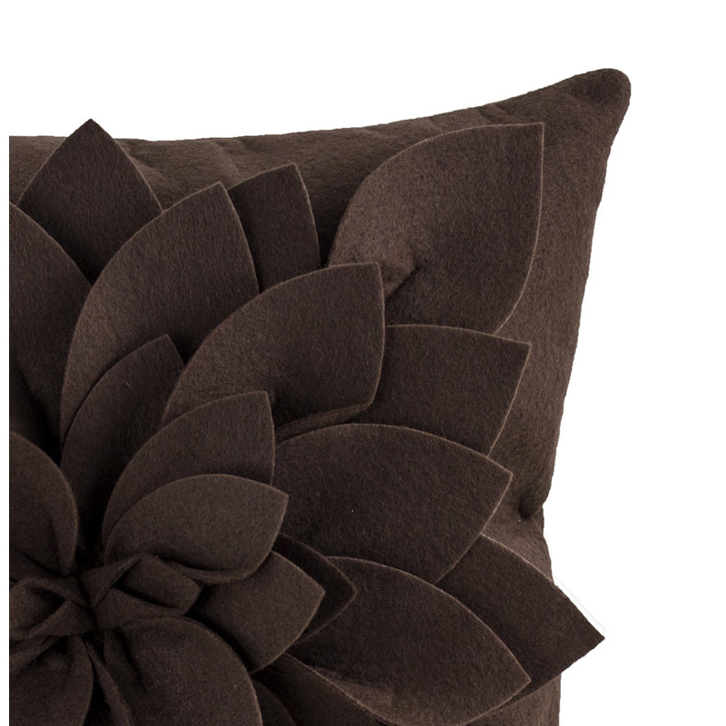Sara's Garden Floral Throw Pillow, Brown