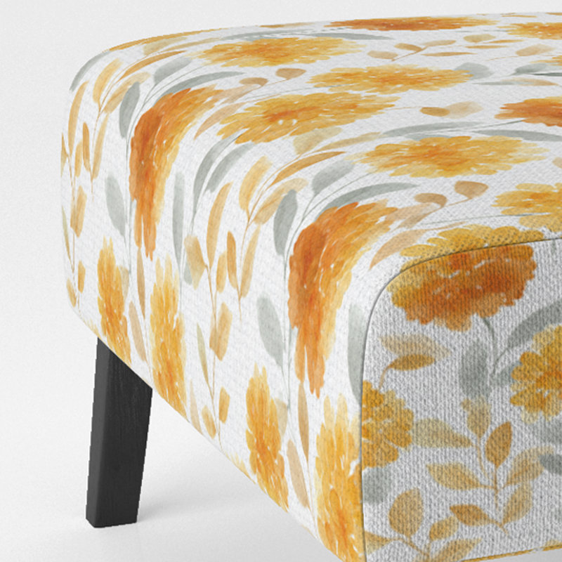 Fauteuil de chambre Floral, Pantoufle sans accoudoirs
