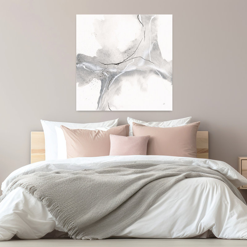 Marbre gris II, art contemporain abstrait, H 32 po x l 32 po